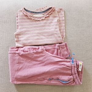 Mini BODEN Bundle Pink Striped Top and Pants Set